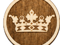 Krone – Holz Anstecker