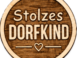 Stolzes Dorfkind – Holz Anstecker