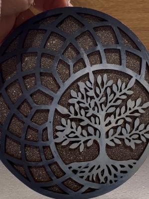 Der glitzernde Lebensbaum in der Lebensblume