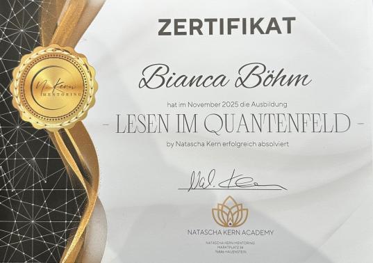 Meine Ausbildung "Lesen im Quantenfeld" by Natascha Kern